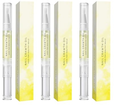 Nail Growth Oil, 3er-Pack Cuticle Pen kosmetischer Nagelhautstift, Nagelstärkungsmittel mit Vitamin E und Jojobaöl für alle Nageltypen, tägliche Maniküre und Pediküre