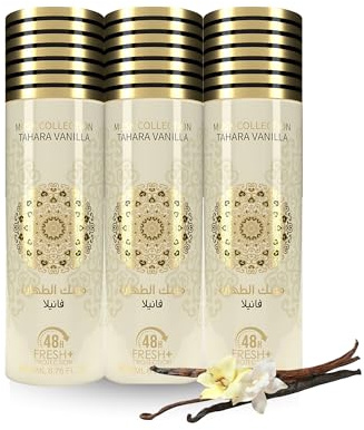 Gulf Orchid Musk Collection Deodorant Body Spray – 48H Fresh+ Protection Long-Lasting Unisex Fragrance 200ml – Available in Pack of 3 (Single Scent) or Assorted Pack of 4 (Vanilla)