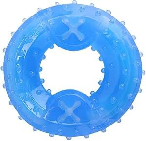 LAIBUY Pet Teether Cooling Chew Toy for Dogs Teething Toy for Puppies, Fit with Treats for More Fun (Chewing Ring)