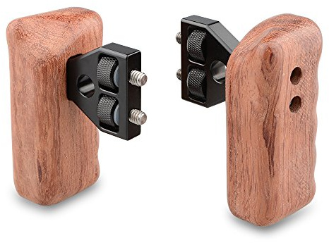 CAMVATE DSLR Holzgriff Griff mit Stecker für DV Video Kamera Käfig (1 Paar)
