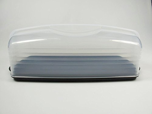 TUPPERWARE Exclusiv Königskuchenbehälter schwarz Kuchenform Behälter Kuchen Form P 19320