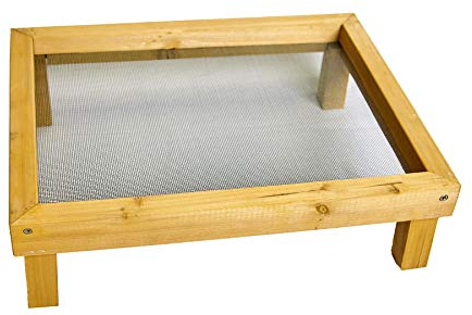 RUDDINGS WOOD Wooden Ground Wild Bird Feeder Mesh Table Seed Tray