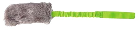 Dingo Giocattolo per Cane in Pelliccia Sintetica, Esca Squeaker 55 cm con Manico Elastico per Agilità, Addestramento, Riporto, Caccia e Gioco – Verde (15584-2)