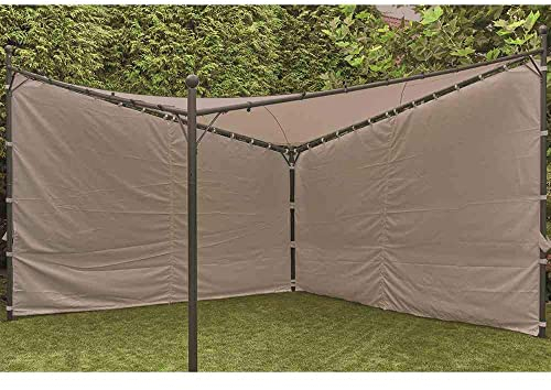 Siena Garden Juego de Paredes Laterales para pabellón Berlino, 400 x 400 cm, Color Gris Claro
