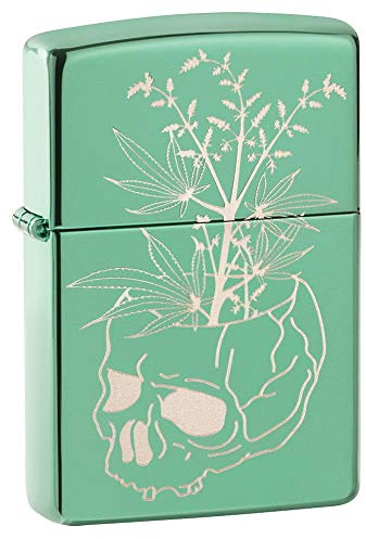 ZIPPO – Botanical Design - High Polish Green – Sturmfeuerzeug, nachfüllbar, in hochwertiger Geschenkbox