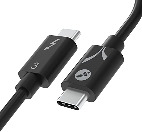 SABRENT USB C Thunderbolt 3 Ladekabel 100W (Intel Zertifiziertes) Thunderbolt 3 Kabel bis zu 40Gbps, USB-C Thunderbolt Kabel für Leptops, MacBooks, Dell, Galaxy S22 S21 S20 und mehr, 20cm (CB-T320)