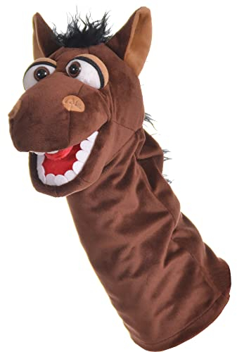 Living Puppets Handpuppe Quasselwurm Fred-Jonatan aus Stoff in der Größe 36cm, W844, Braun