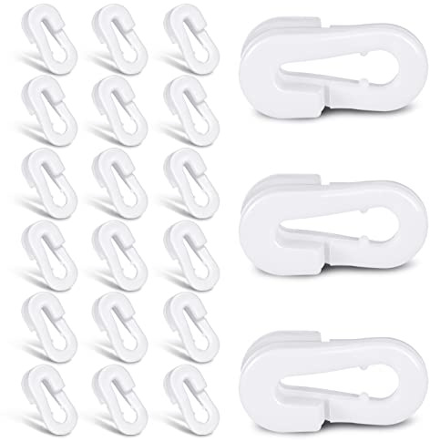 RosewineC Fußballnetz-Clips, 20 Stück Fußballtor-Netz-Clips, Fußballtor-Zubehör, Kunststoff-Netz-Clips, weiße Fußball-Netz-Clips für Fußball, Fußball, Tennisnetze, Spieler, Teammates Trainer