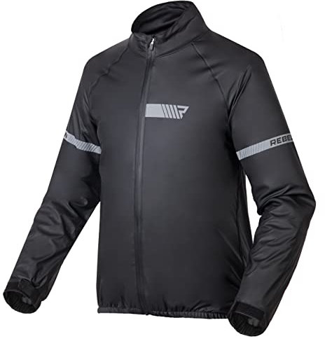REBELHORN Ocean Motorrad Regenjacke | Laminierte Membran | Reflektierende Elemente | Winddicht Atmungsaktiv Wasserdicht