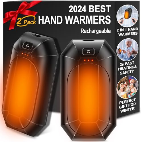 Hand Warmers Rechargeable 2 Pack, Reusable Electric Handwarmers Portable