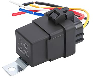 CGEAMDY Kit relé impermeable 5 pines 12 V, relé arnés SPDT 5 pines 12 V 40/30 A, cables estañados 12 AWG