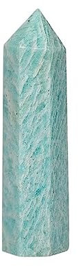 PAKMEZ Bâton de Pierre d'amazonie en Cristal Naturel, 1 pièce, de Quartz Tianhe, hexapode, décoration de Maison, Cadeau (Size : 70-80mm)