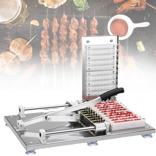 Broche à viande multifonctionnelle pour barbecue Appareil à ficelle pour viande BBQ Broche à viande portable rapide,Broche à viande BBQ - Kebab Maker 10 trous