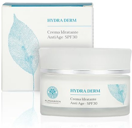 Almagreen Crema Viso Antirughe SPF 30 da 50ml, Fragranza Ipoallergenica che Idrata e Protegge la pelle dal Sole