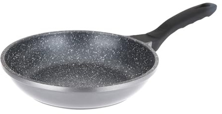 Sitram 714212 Sartén Aluminio fundido Interior efecto piedra Ø20cm - Revestimiento antiadherente sin PFOA, Mango resistente al calor Soft Touch - Todas las fuentes de calor incluida inducción