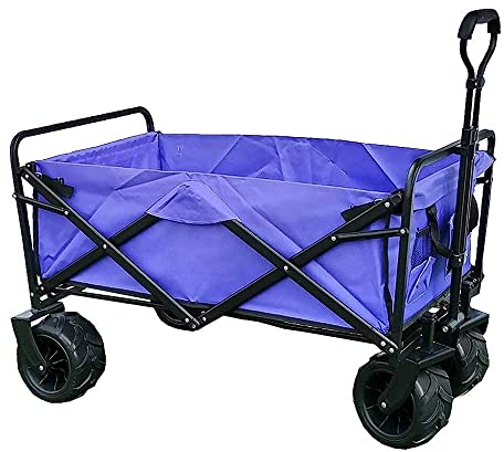 Chariot à Bras, Chariot Pliant d'extérieur, Chariot de Camping Pliant avec Roues Larges Tout Terrain (Style 2)