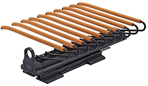 SIBEG Schrank-Hängeregal zum Herausziehen von Hosen, Schal-Aufbewahrung, gedämpfte Gleitschiene, Aufbewahrungsregal für 10 Hosen für Kleiderschrank, Tiefe 47 cm