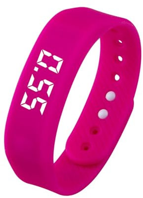 Generic Pedometer Watch, Smart Sports Fitness Bracelet, Record Calories, Distance, Step Counter, Easy Operation Walking Fitness Tracker Wrist Band Digital Step Counter Pink
