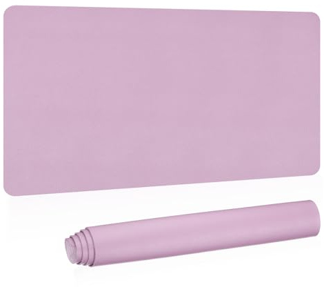 PATIKIL Schreibtischunterlage 80 x 38 cm, Rutschfeste Wasserdichte PU-Leder Schreibtisch unterlage Groß Schreibtischunterlagen Tischunterlage Schreibtisch Desk Mat, Lila