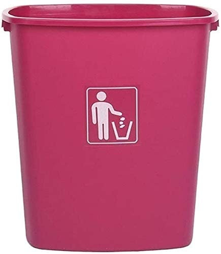 WYRMB Poubelle Poubelle Tribe Bureau Épaissir Chambre D'hôtel Chambre Poubelle Antidérapante Extérieure Corbeille À Papier en Plastique Créative ， Rouge-30L