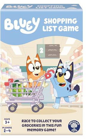 Orchard Toys Official Bluey Shopping List Matching and Memory Game for children age 3