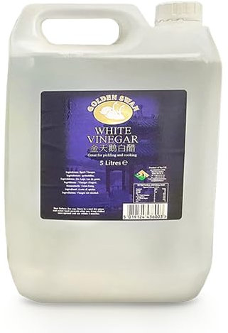 White Vinegar for Laundry – 5L Natural Fabric Softener & Odour Remover – Eco-Friendly, Non-Toxic & Chemical-Free – Ideal for Sensitive Skin, Clothes & Washing Machines