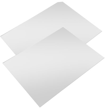 JEWEDECO 2pièces Miroirs Adhésifs Acrylique Carreaux De Miroir Décoratifs à Coller pour Chambres Salles De Bain Et Murs Lot de Muraux
