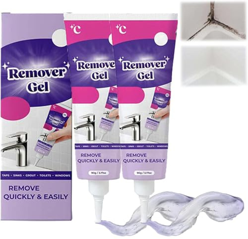 Vexclean Mold Remover Gel, Mould Remover Gel, Powerful Vexclean Cleaning Gel, Highly Effective in Penetration, Not Damage The Surface, for Bathroom & Kitchen Tile Gaps, Walls & Grout (2)