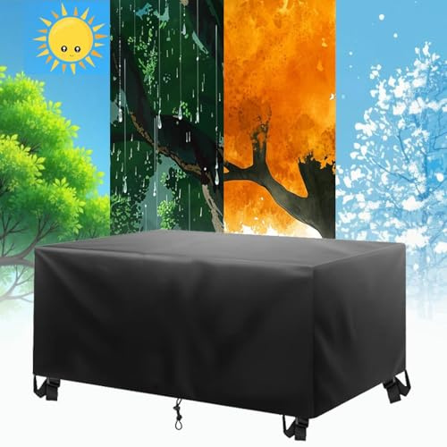 AEXOIO 150x50x90cm/LxPxA Copertura Mobili Da Giardino Su Misura,Coperture per Mobili Da Giardino Impermeabili Resistenti, Panno Oxford 420d Copritavolo Da Esterno Impermeabile Rettangolare