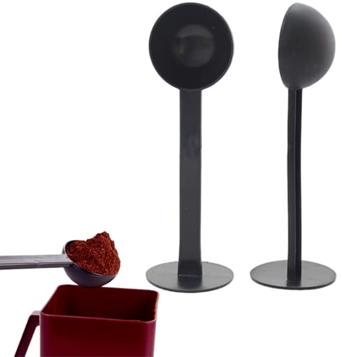 2 cucharas negras 2 en 1 de 10 g, cuchara de café espresso, herramienta de té para medir café, té y espresso