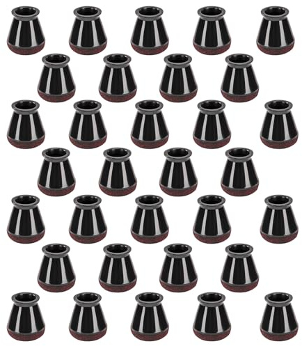 32-Pack Chair Leg Floor Protectors - Furniture Pads Floor Protectors with Thick Felt Pads for Hardwood Floors - Non-Slip Round & Square Leg Caps (Fit:14-18mm) (XSmall-Round Black)