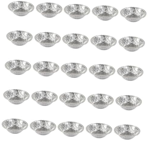 Ciieeo 300 Bandejas de Aluminio para Tartaletas Pequeñas y Pasteles, Molde Práctico y Conveniente de Papel de Aluminio para Repostería en Pastelerías y Hoteles