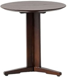 XL Superb Table Basse Ronde de 35.4/17.7 Pieds de DiamèTre Table Basse en Bois de Noyer Pieds en Bois Massif Support Triangulaire Structure Stable Convient pour Chambre Salon et Bureau Walnut 17.7 in