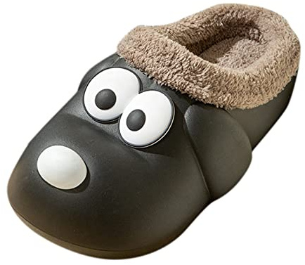 Zapatillas de estar por casa para hombre, divertidas, para invierno, cálidas, de fieltro, suelas suaves, zapatillas de cabaña de moda, zapatillas de casa unisex, antideslizantes, para casa, planas