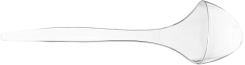 OSALADI Louche à Soupe en Plastique Transparent PC Grosse Cuillère à Sauce Réutilisable Manche Long Ergonomique Ustensile de Service Robuste pour Restaurants et Repas Familiaux