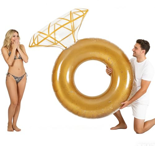 Blublu Park Schwimmring Pool Ring, Schwimmreifen Donut Schwimmring Erwachsene, Badeinsel Schwimmtier Luftmatratze Pool für Poolparty, Strand, Sommerparty, Geburtstagsfeier, Hochzeit