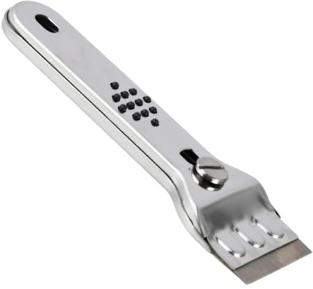 Rostfritt stål keramisk spis skrapa/glasskrapa, 13,5 x 4,5 cm, silver