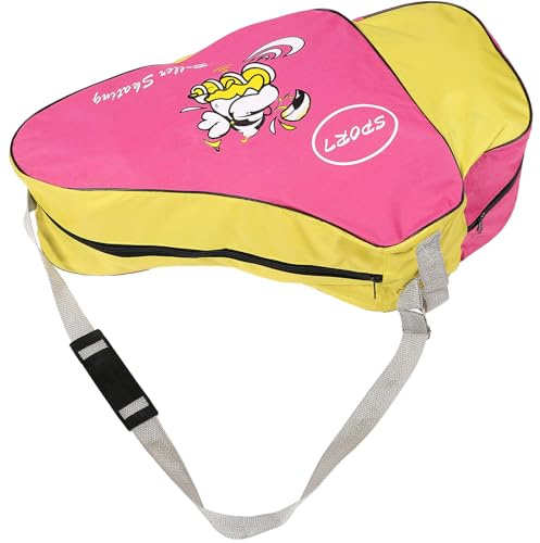 TOYZFRIENDY Borsa Porta Pattini a Rotelle Leggera Fondo Rinforzato e Spallacci Imbottiti per Pattinaggio Artistico e Ricreativo Colore Casuale