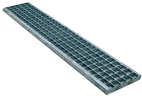 First Plast - Caniveaux PVC ou PP - Grille caillebotis 125 KN en acier électrozingué - 200 x 1000 mm -