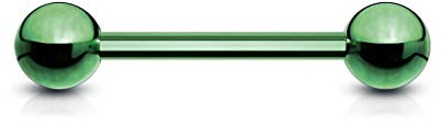 viva-adorno universal barbell piercing stav tungpiercing bröstpiercing intimpiercing plugg hantel belagd rostfritt stål Z310Z, Rostfritt stål