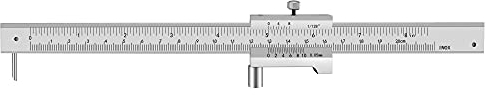 ZLKSKER Parallel gekreuzter Messschieber 0–20 cm (0–8 Zoll) mit 2 Hartmetall-Reißnadeln/Nadeln, Edelstahl-Messschieber, Markierungslehre, Markierungswerkzeug