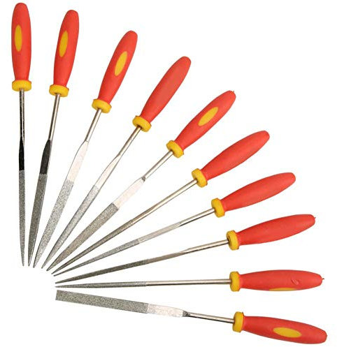 Fydun 10PCS Juego de limas de Aguja Herramienta de conformación de Archivos de escofina de Madera de esmeril Dura para Lijado de Metales, Lijado, joyerías, Pasatiempos, Madera y más