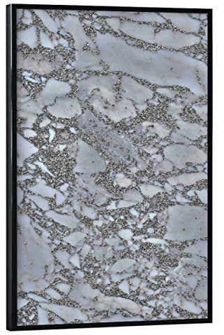 artboxONE Poster mit schwarzem Rahmen 75x50 cm Abstrakt Glitter Loves Marble - Wisdom - Bild Glitzer