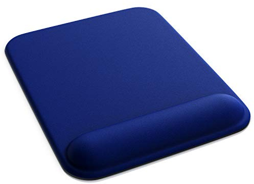 CSL - Mauspad mit Gelkissen - Titanwolf Gaming Handgelenkauflage - Mousepad - Gel Handballenauflage Handauflage Gelpolster ergonomisch - wasserabweisend und abwaschbar B Blau