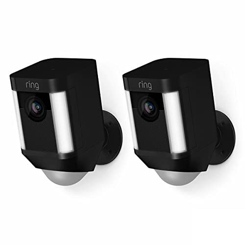 Ring Spotlight Surveillance Camera battery - Black - Duopack, 2 Count (Pack of 1)