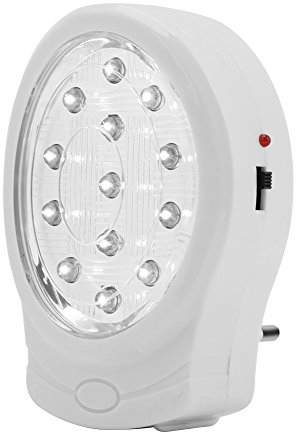 Lampada di Emergenza Presa, 13 LED Luci Emergenza Casa Presa Ricaricabile Apparecchi di Illuminazione di Emergenza a LED Torce Elettriche Ricaricabili per Mancanza di Corrente(EU Plug)