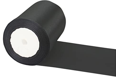 Cinta de Satén 100mm x 23m Gris Plata Seda Raso Rollo de Cinta de Raso Satén para Decoración Boda Cumpleaños Fiesta Manualidades y Complementos el Pelo Coser Arte Lazo y Tira Embalaje de Regalo