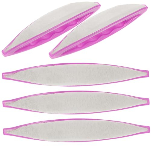 DOITOOL 5pièces Polissoirs à Ongles Acrylique Outils De Manucure Avec Cire à Ongles Et Éponge Peau De Mouton Pour Finition