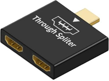 Moreeulsi Sdoppiatore cavo HD, da maschio HD a doppia femmina - Sdoppiatore cavo HD 1 ingresso 2 uscite - Doppio adattatore HD, HD 1 ingresso 2 uscite, splitter cavo HD 1 ingresso 2 uscite, 1080P per