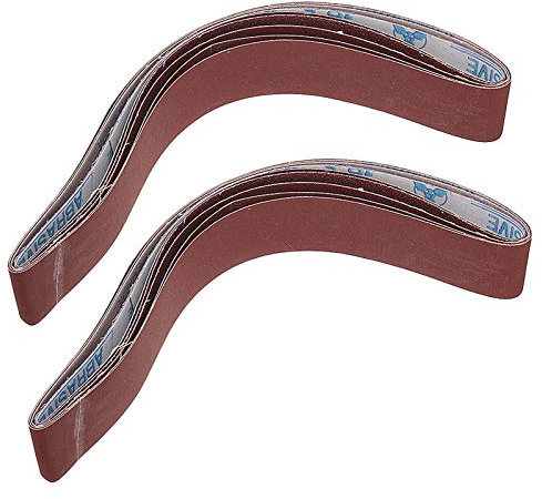 Zjpgcsdsc Sander Belts 10pcs 40mm x 740mm Sanding Belts 40 to 1000 Grit For Angle Grinder Belt Sander Attachment Abrasive Tools(One Size)